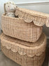 Scalloped Rattan Basket - Small - Pre-Sale