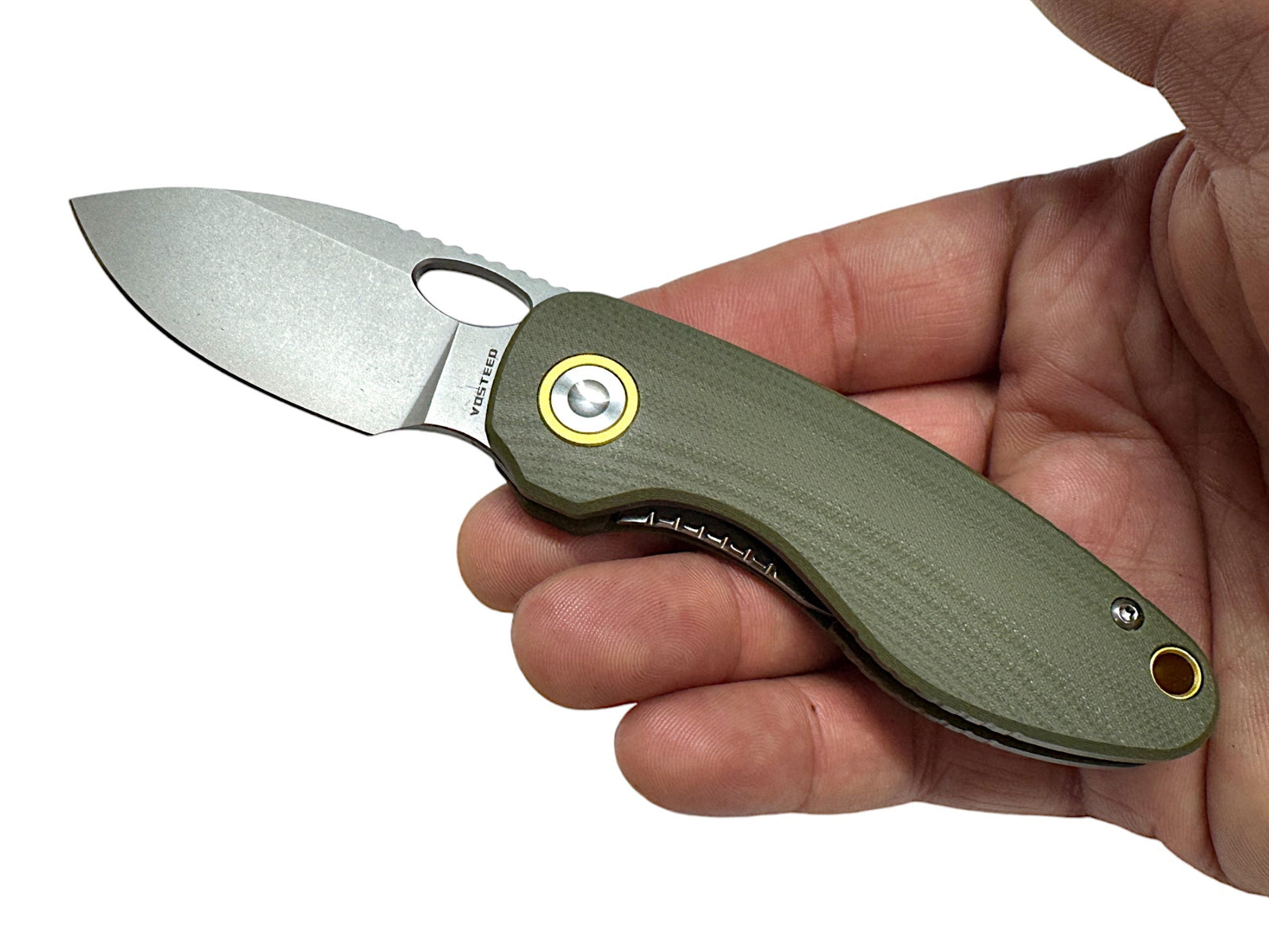 VOSTEED - Mini Acorn Knife - OD Green G10 - Liner Lock (2.46