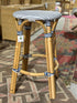 Vale Backless Counter Height Barstool - Blue/White