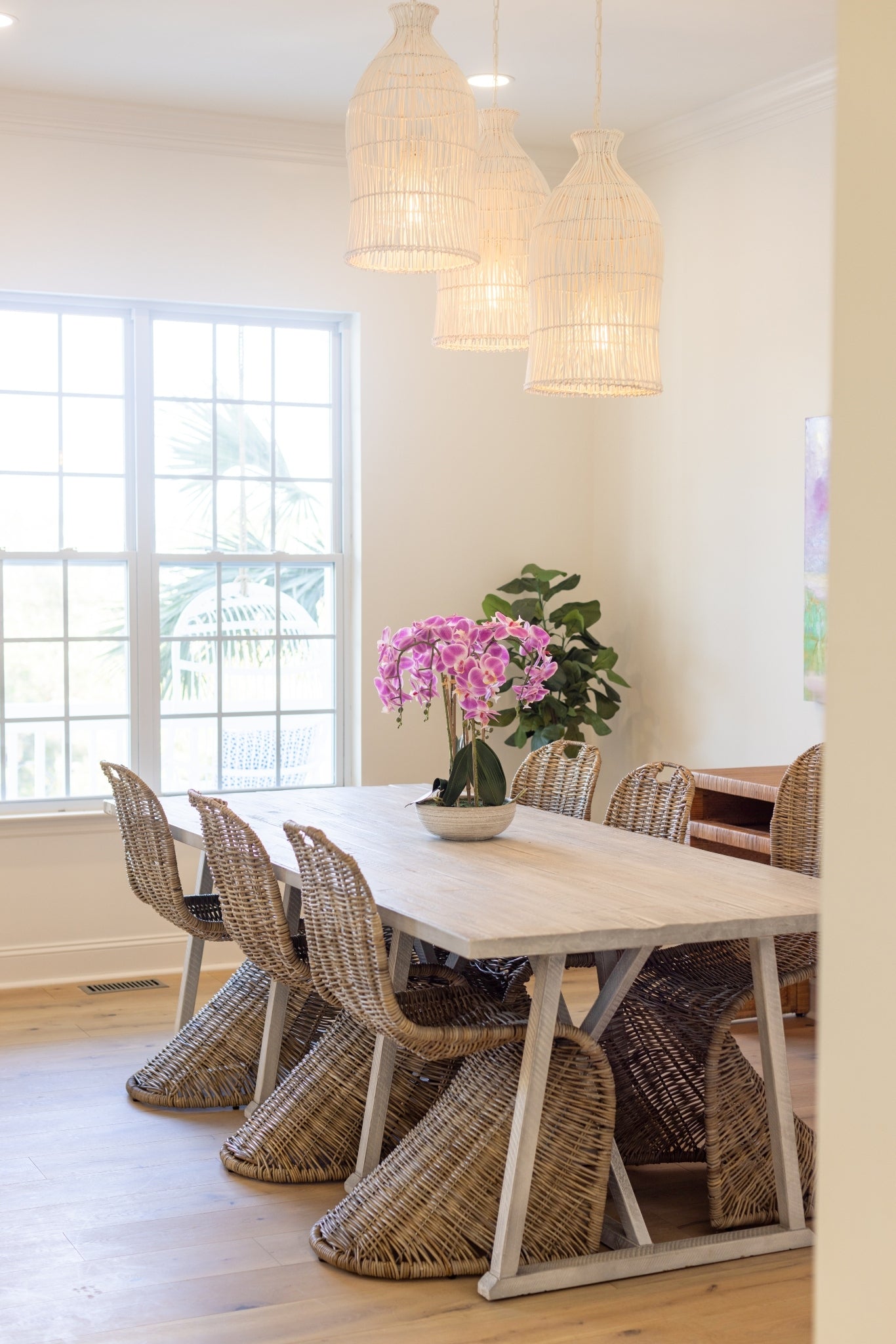 The Beaufort Hand-Woven Rattan and Metal Chair