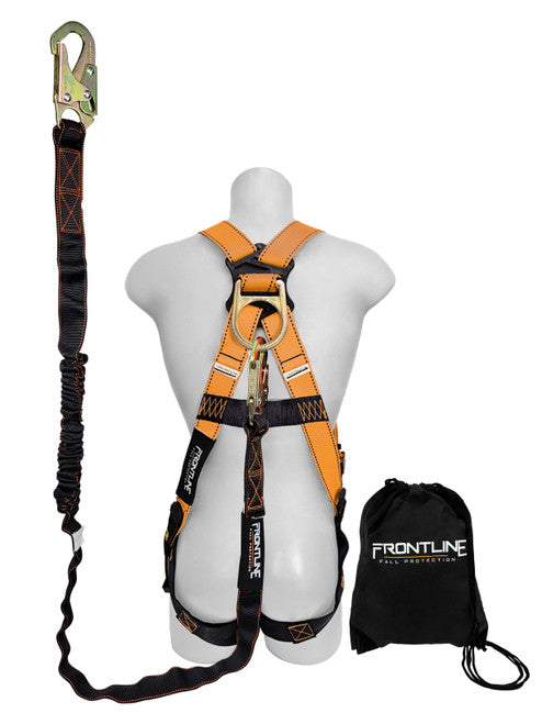 Frontline K100-61S Combat Compliance Kit - Harness, 6' Single Leg Lanyard and Drawstring Bag