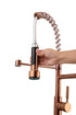 Rose Gold High Arc brass Kitchen Sink Faucet Pull Down Spray with lock ring and deck plate