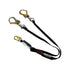 Frontline LPO62RADJ Combat 6' Tie-Back Double Leg Shock Absorbing Lanyard with Rebar Hooks