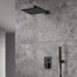 Oil Rubbered Bronze 12-Inch Wall-Mounted Rainfall Shower Faucet System with LED Option, Hand Shower Included