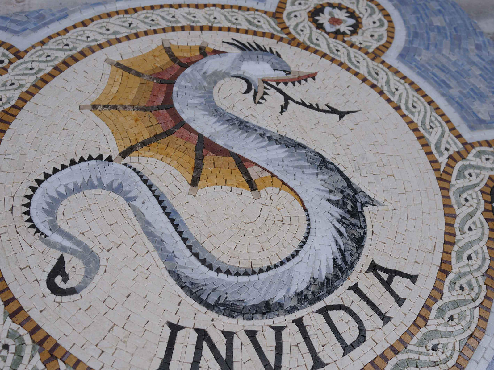 Marble Mosaic Art - Invidia Snake