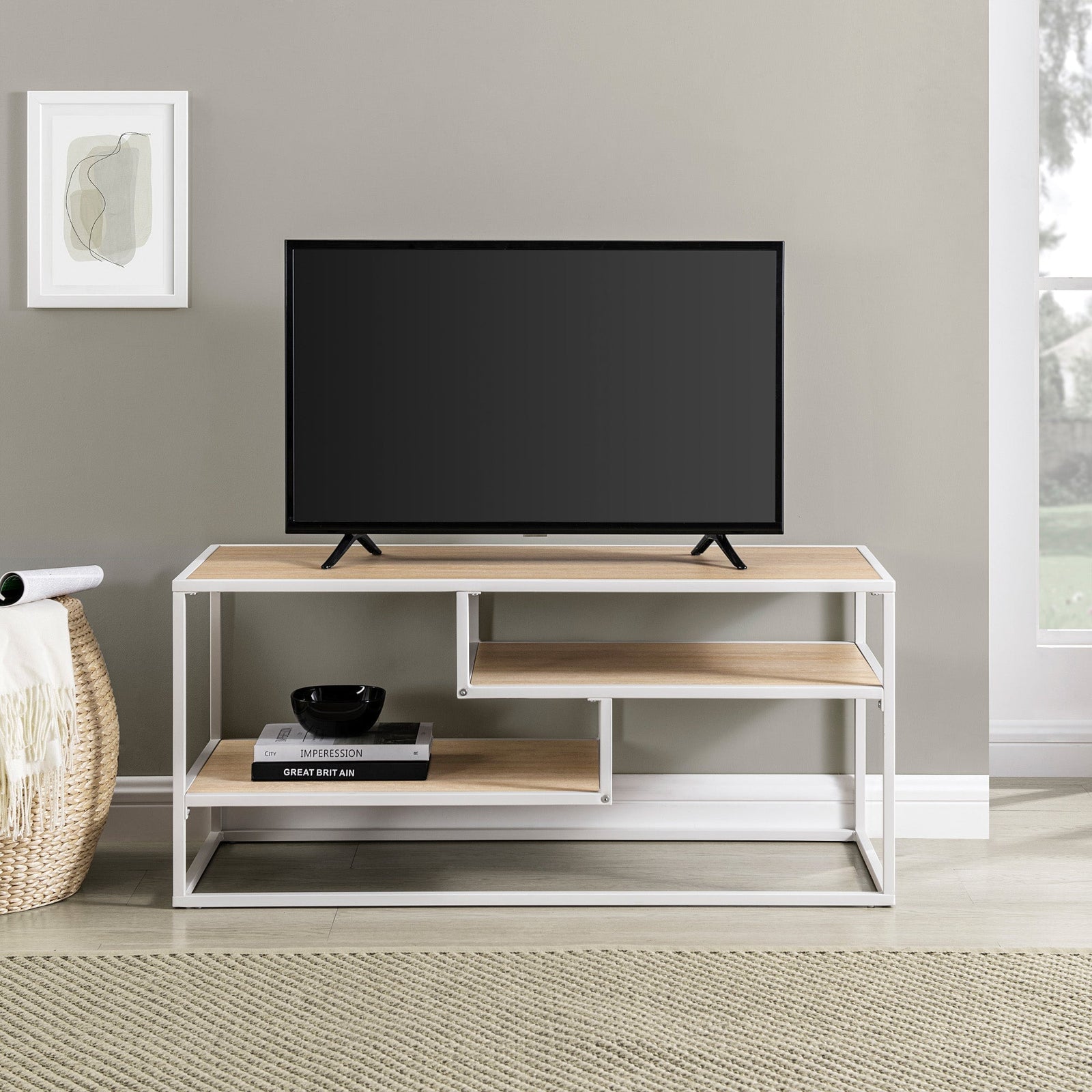 Mueble de TV de metal contemporáneo Maya de 40