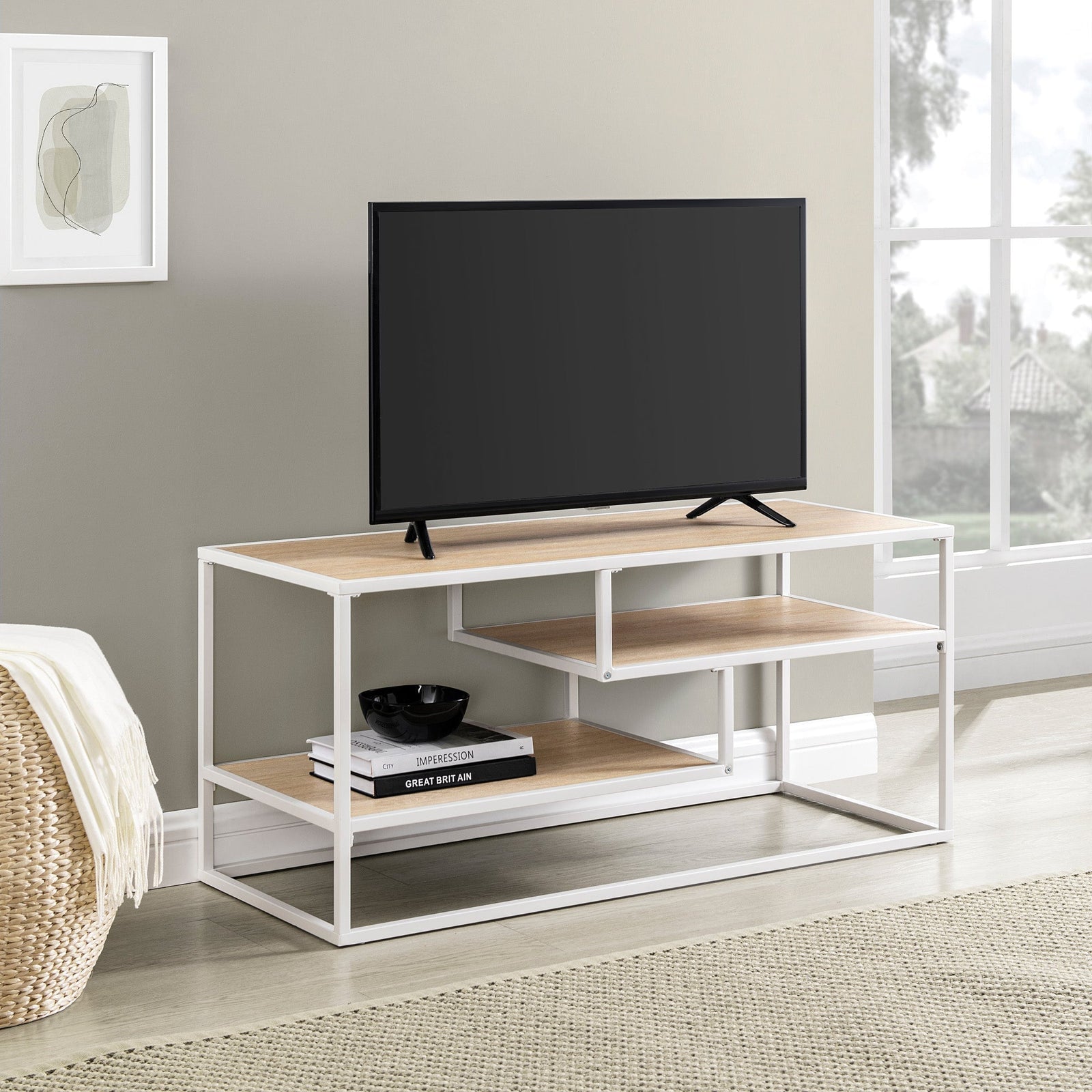 Mueble de TV de metal contemporáneo Maya de 40