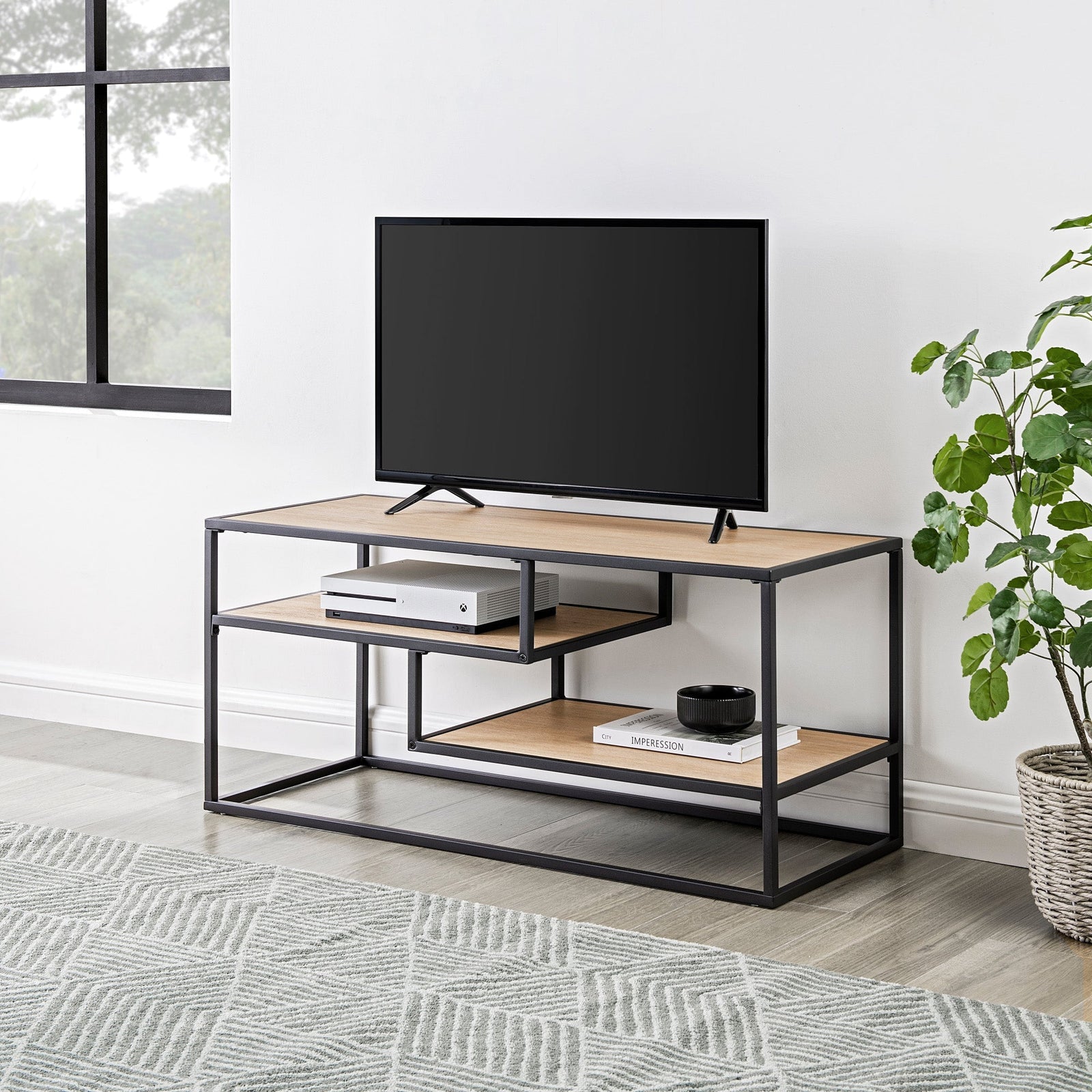 Mueble de TV de metal contemporáneo Maya de 40