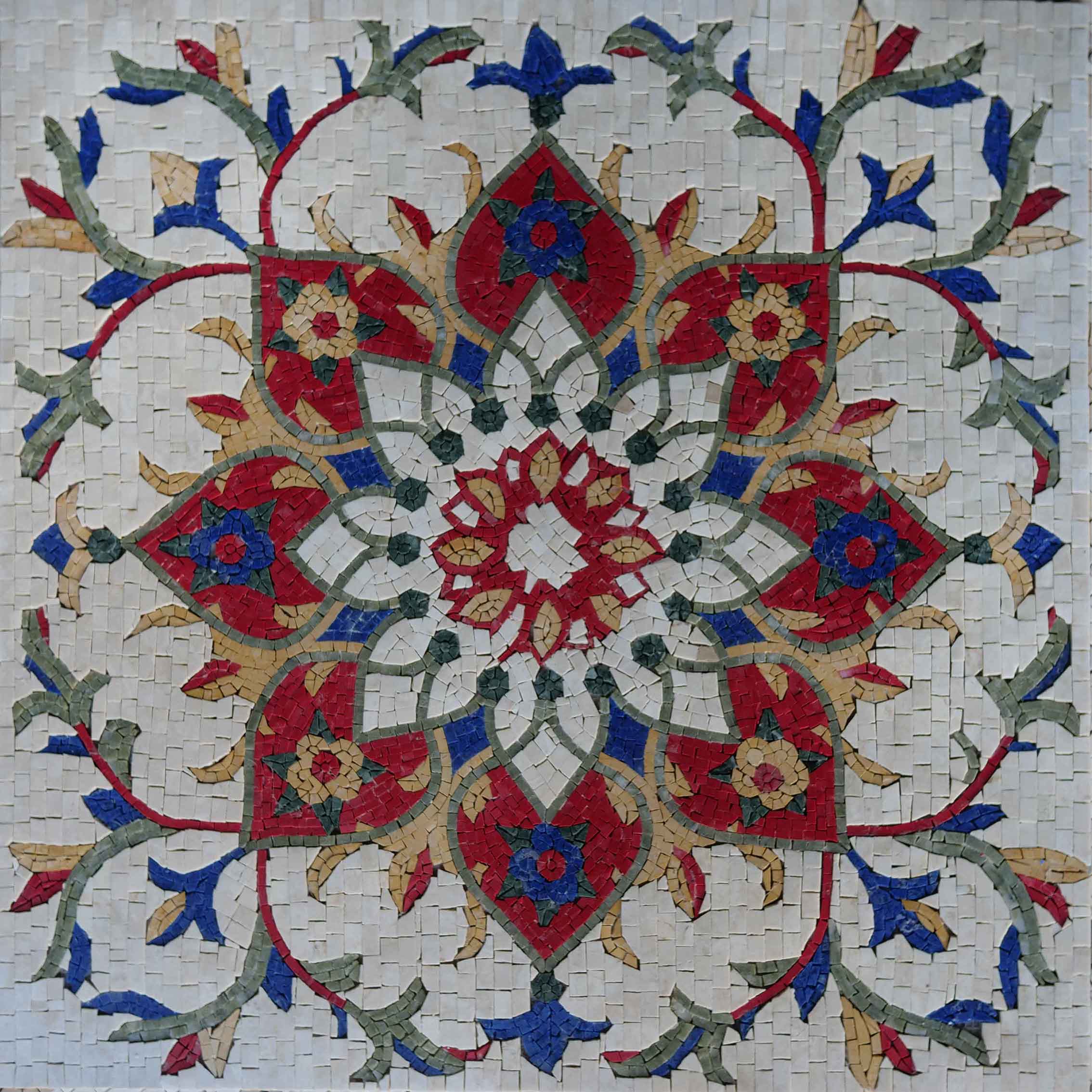 Mosaic Rug - Italian Floral Design