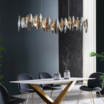 Aarschot | Wave Design Chrome Crystal Chandelier for Kitchen