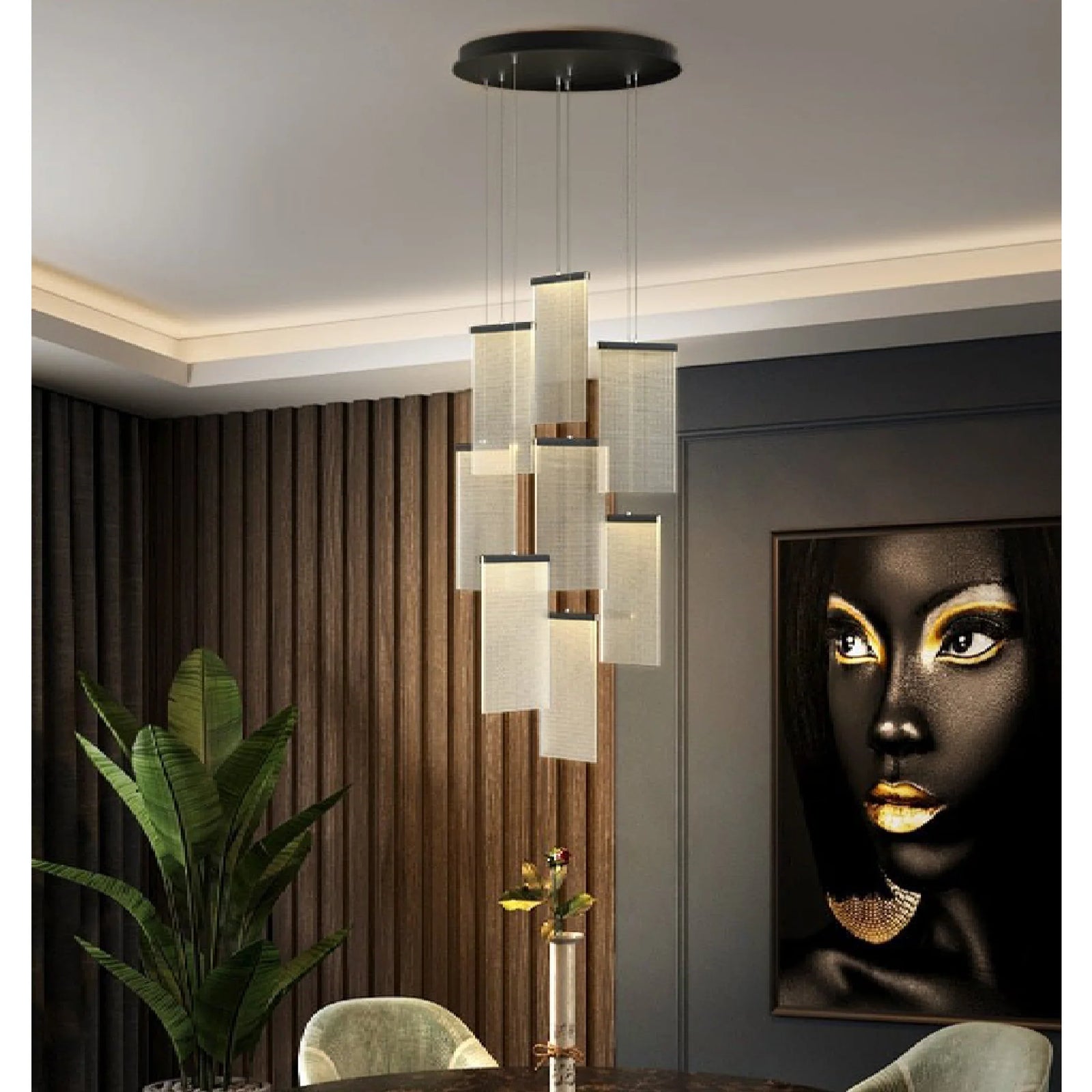 Varenna | Gold Long Hanging Light Fixture