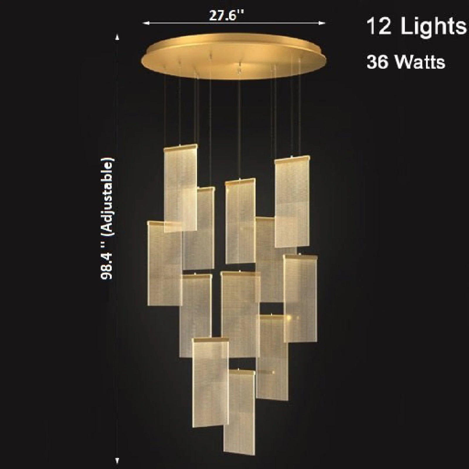 Varenna | Gold Long Hanging Light Fixture