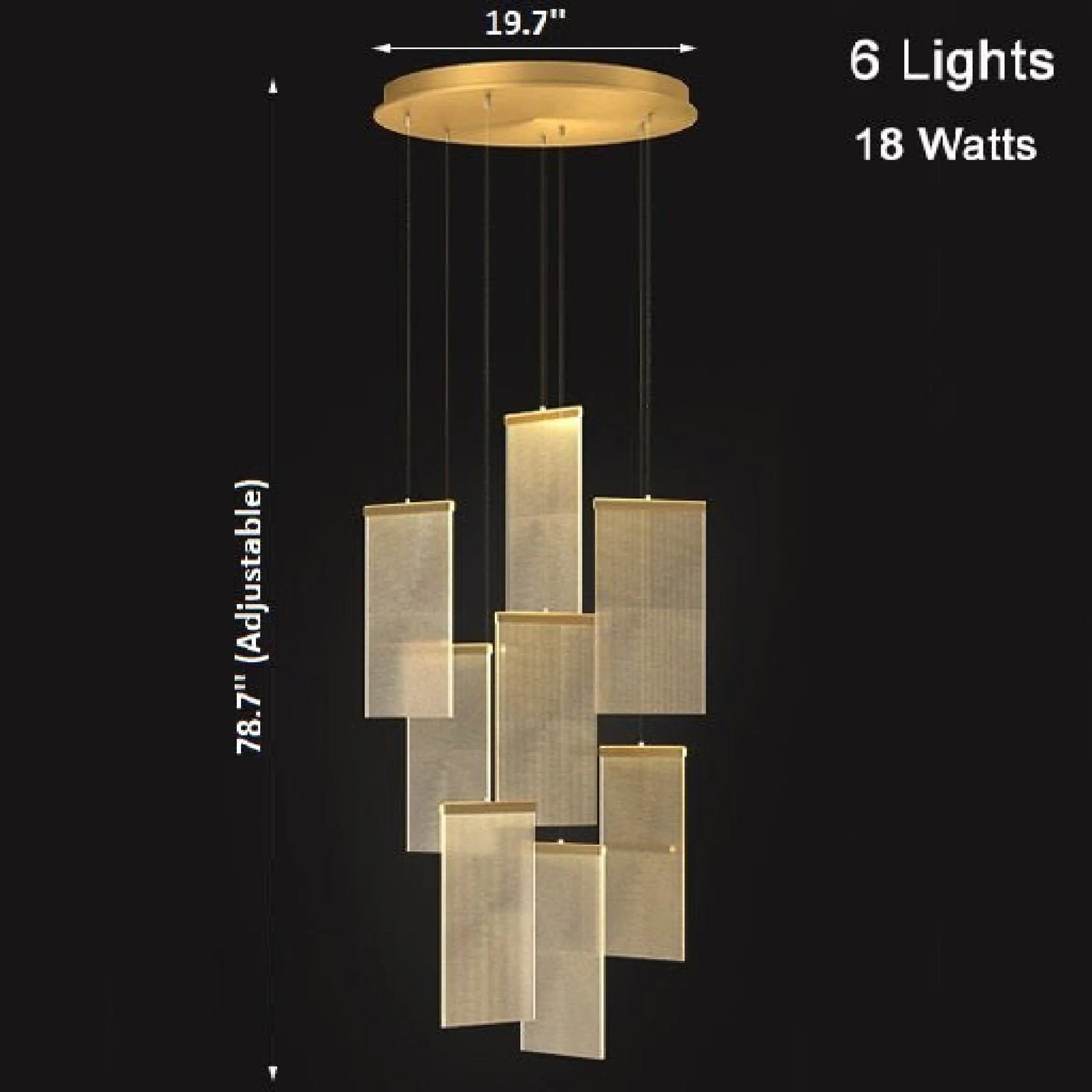 Varenna | Gold Long Hanging Light Fixture