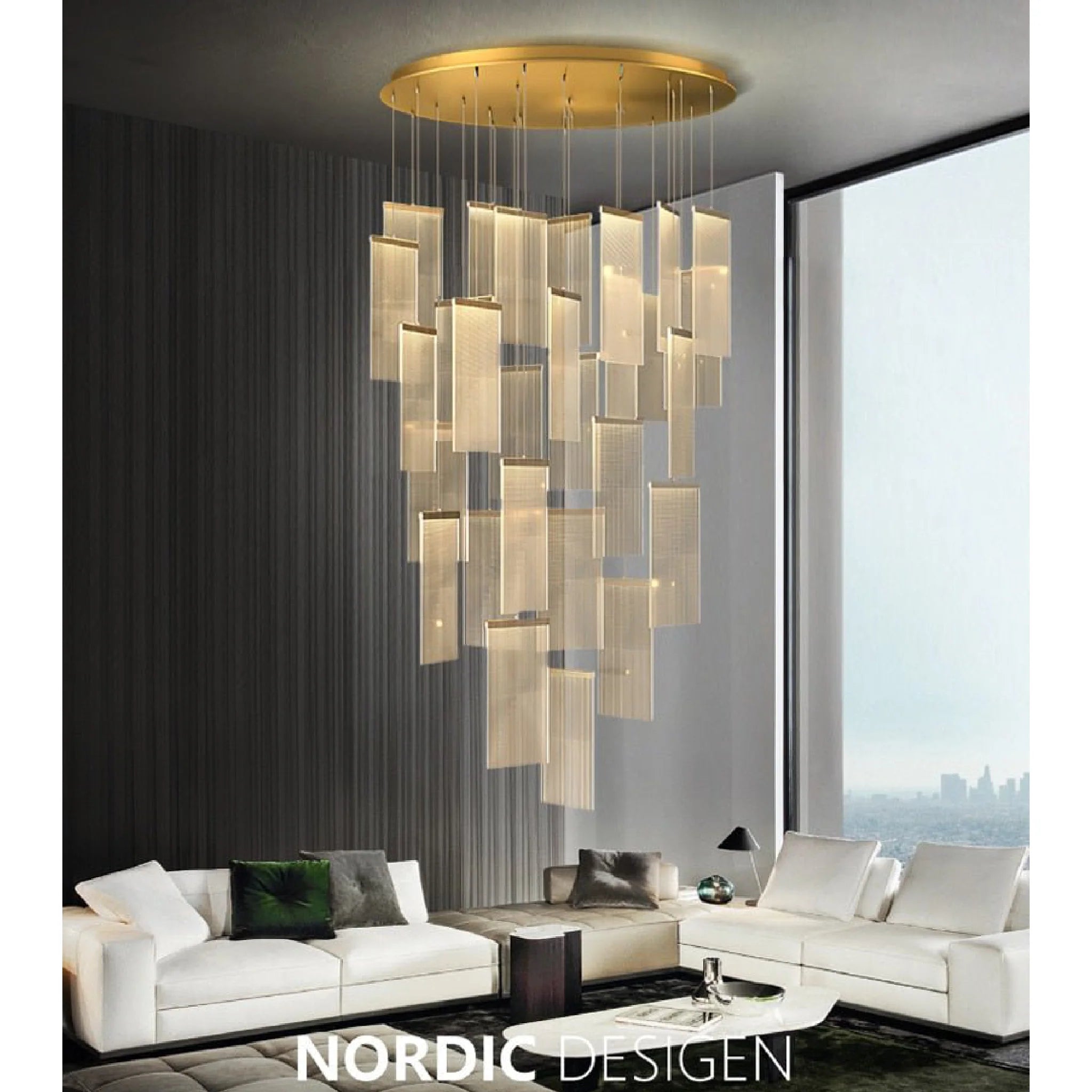 Varenna | Gold Long Hanging Light Fixture