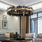 Creative Modern Black/Gold Circular Chandelier for Living Room