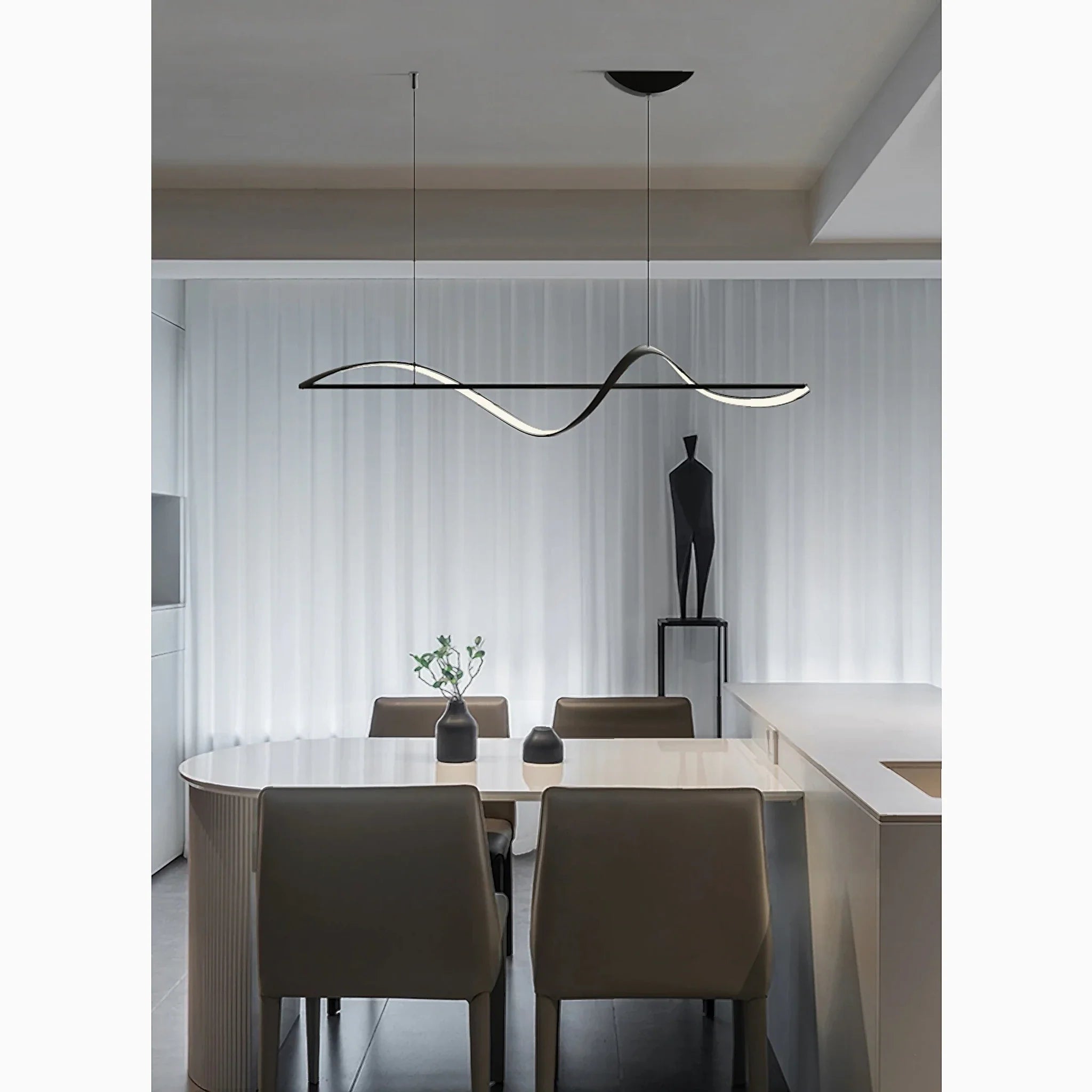 Carros | Minimalistic Wave Design Chandelier for Dining Room