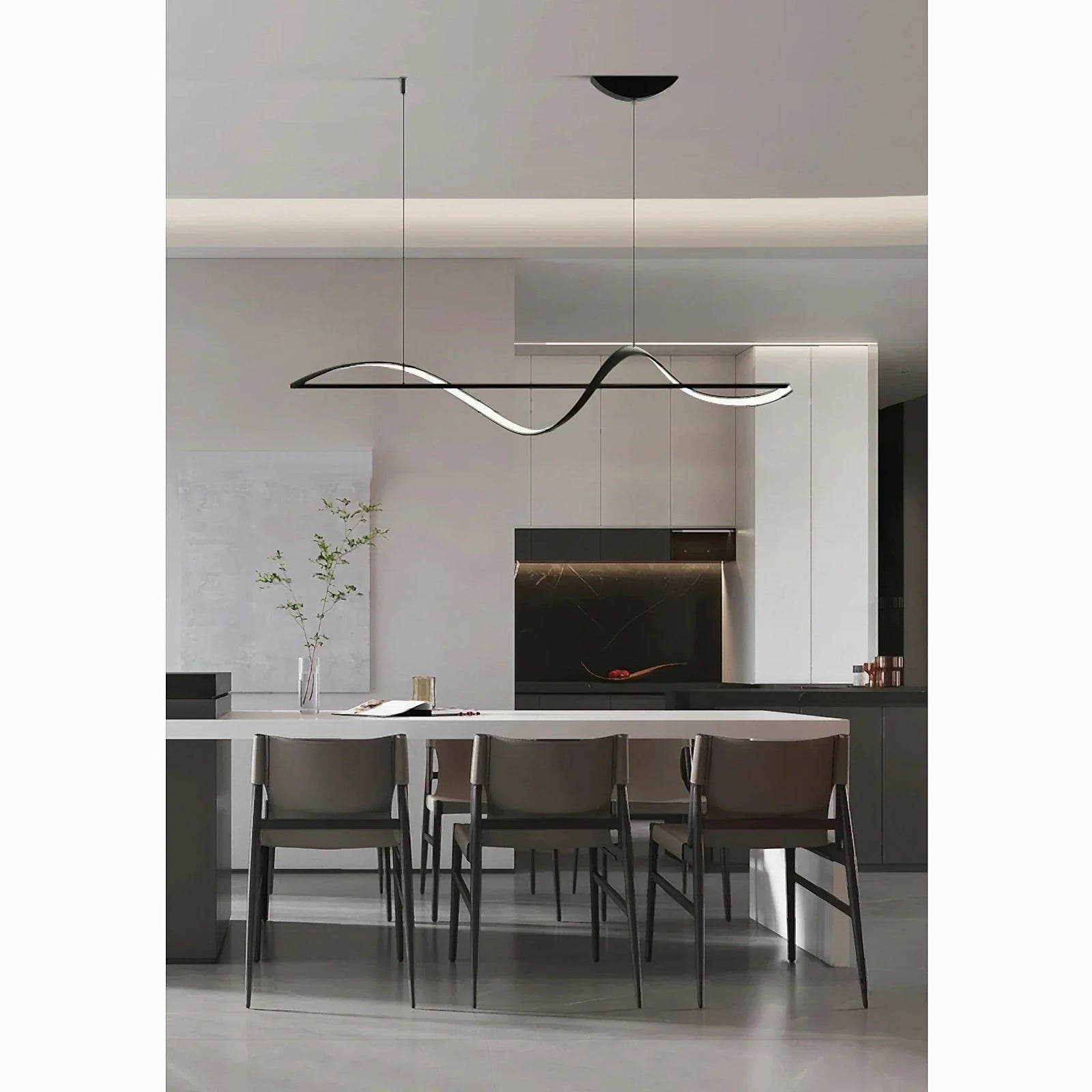 Carros | Minimalistic Wave Design Chandelier for Dining Room