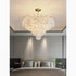 Péone | Round Obscure Glass Ceiling Chandelier