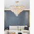 Péone | Round Obscure Glass Ceiling Chandelier