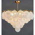 Péone | Round Obscure Glass Ceiling Chandelier