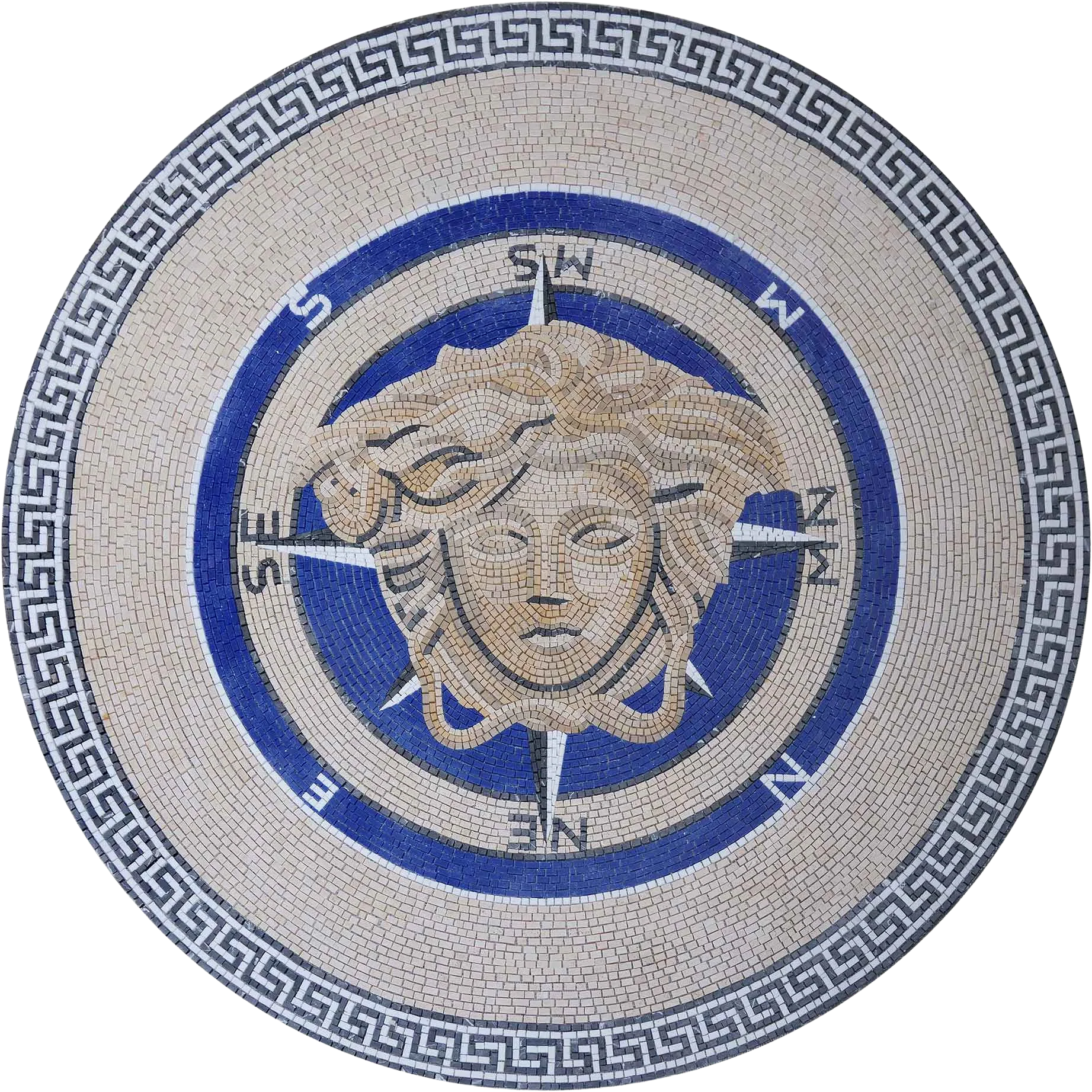 Tabletop Mosaic - Compass Versace Medusa