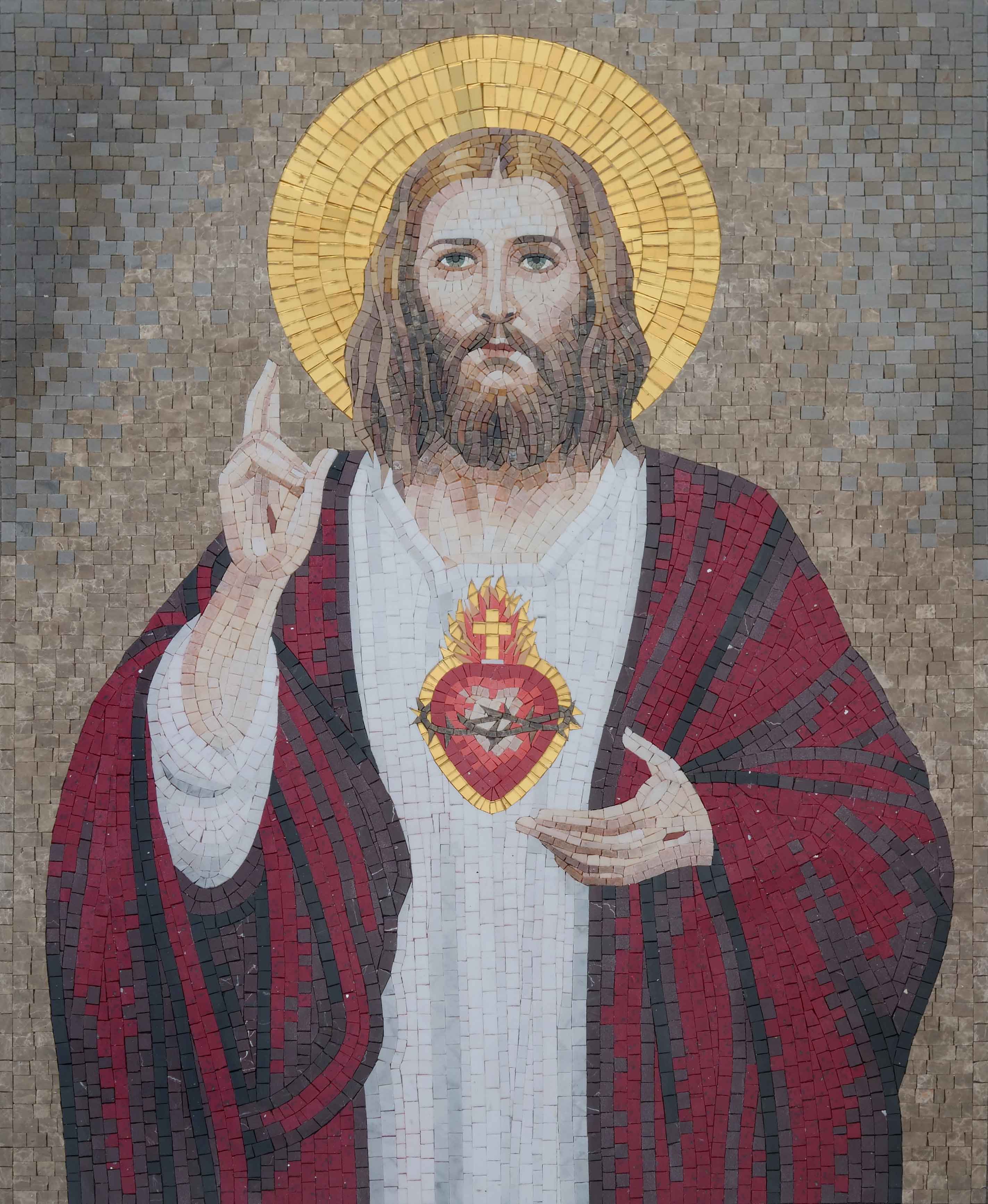 Sacred Heart of Jesus - Chrisitan Mosaic Art