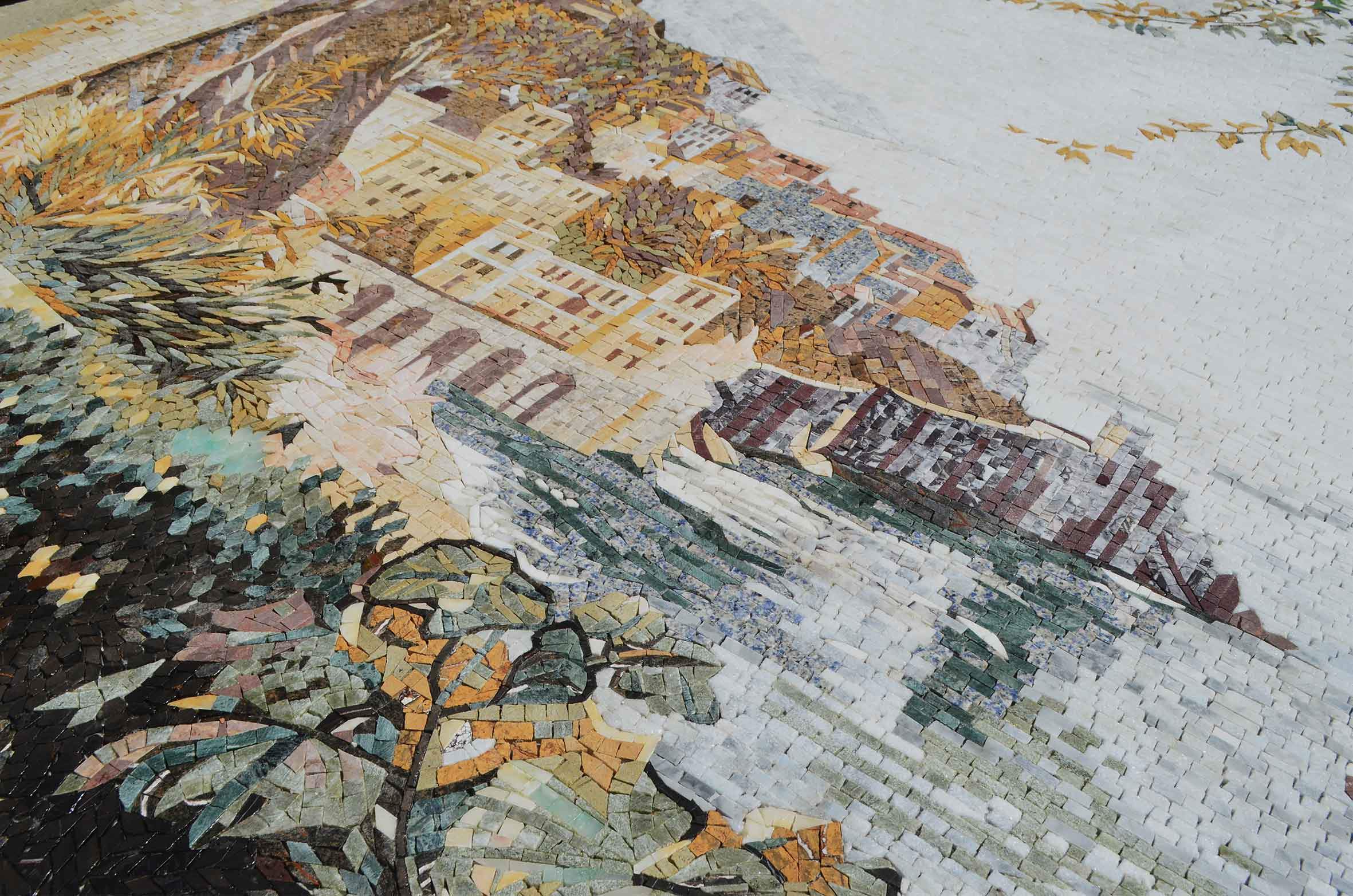 Coastal Cliff Scenery - Mosaic Art