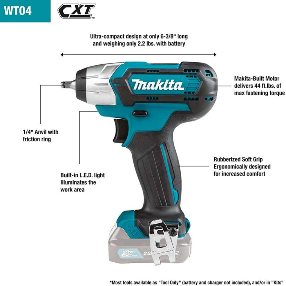 Makita WT04R1 12V max CXT Lithium-Ion Cordless 1/4