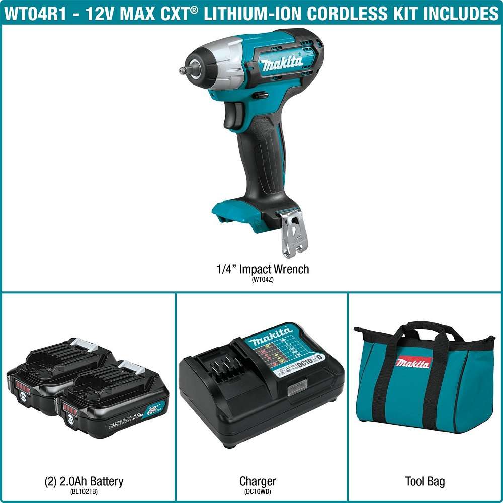 Makita WT04R1 12V max CXT Lithium-Ion Cordless 1/4