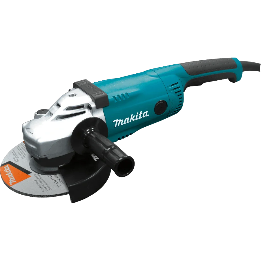 Makita GA7021 7 in. Angle Grinder w/ Grinding wheel, Side handle & Wheel Guard with 7 in. 24 Seg Diamond Cup Wheel