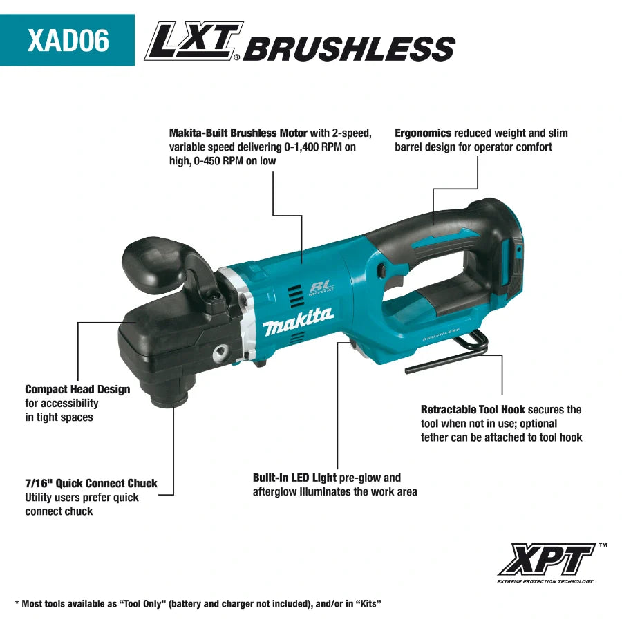 Makita XAD06Z 18V LXT Lithium-Ion Brushless Cordless 7/16