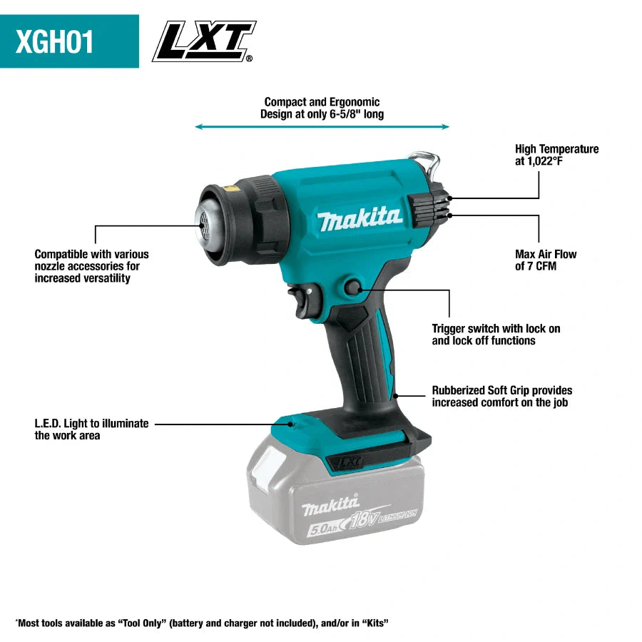 Makita XGH01ZK 18V LXT Lithium-Ion Cordless Heat Gun