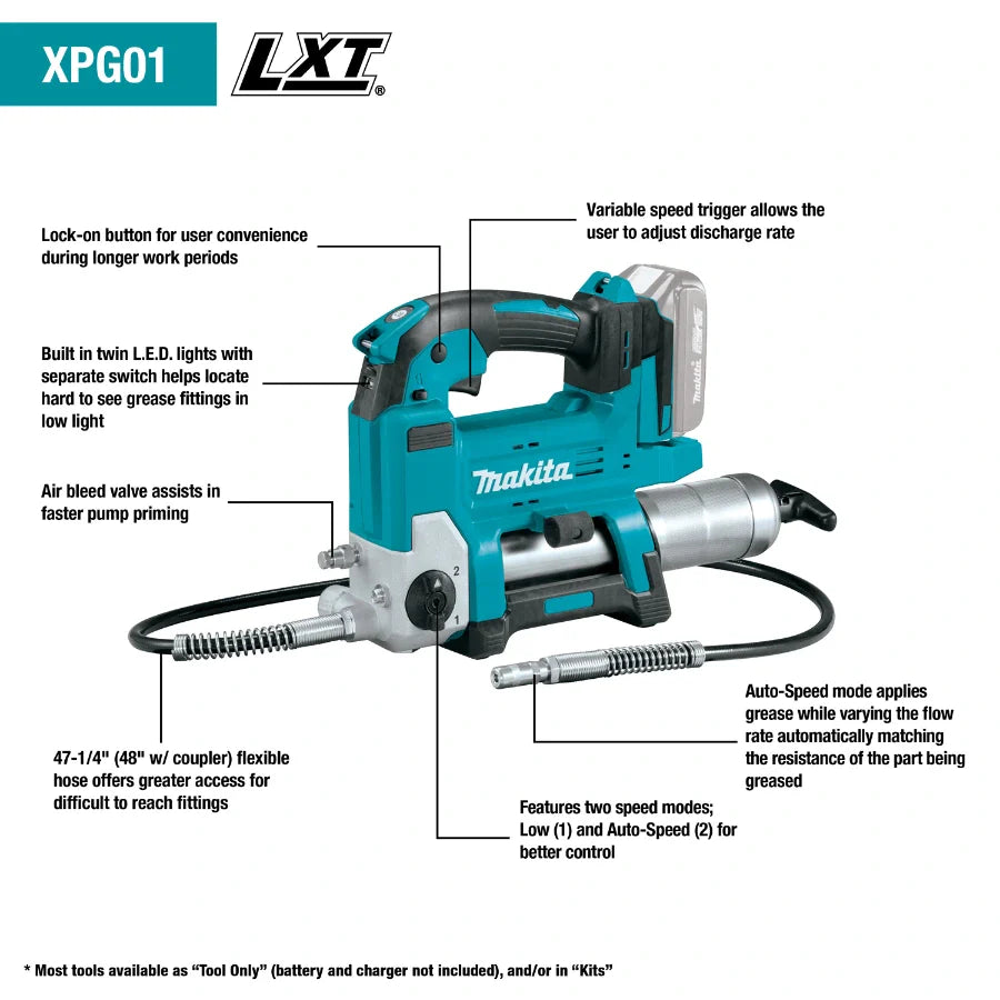 Makita XPG01Z 18V LXT Lithium-Ion Cordless Grease Gun