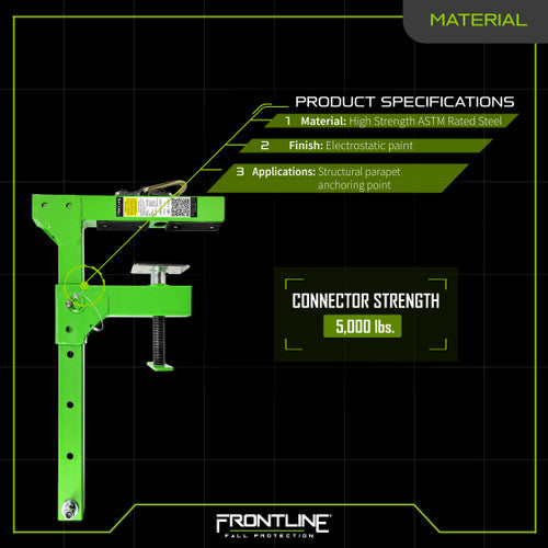 Anclaje no penetrante ajustable para parapeto ROP16 de Frontline