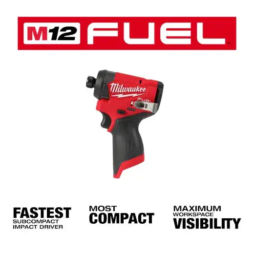 Milwaukee 3453-20 M12 FUEL™ 1/4" Hex Impact Driver (Tool Only)