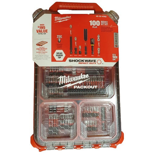 Milwaukee 48-32-4082 KIT DE ENVASADO SHOCKWAVE(TM) DE 100 PIEZAS