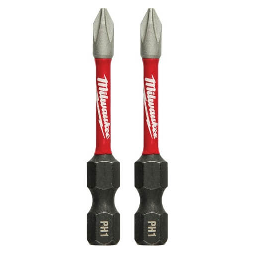 Milwaukee 48-32-4961 2PK Puntas de impacto Phillips SHOCKWAVE™ de 2" PH1