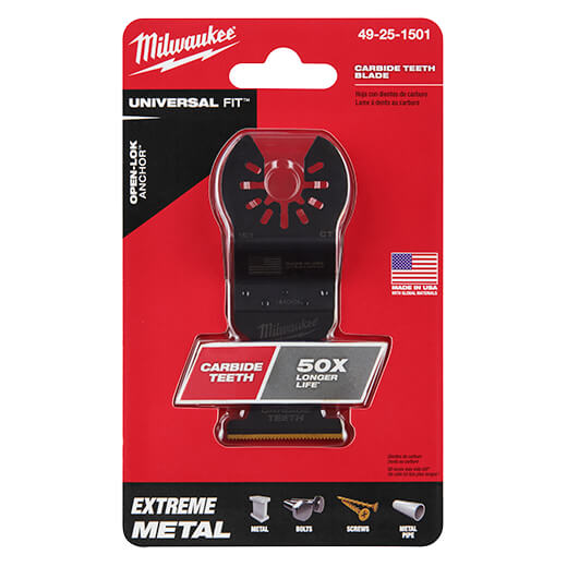 Milwaukee 49-25-1501 Hoja de metal con dientes de carburo mejorados con titanio Milwaukee® OPEN-LOK™ de 1-3/8