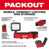 Foco de luz Milwaukee 2356-20 M12™ PACKOUT™ con carga USB