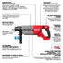 Milwaukee 2916-20 M18 FUEL™ 1-1/4" SDS Plus D-Handle Rotary Hammer w/ ONE-KEY™