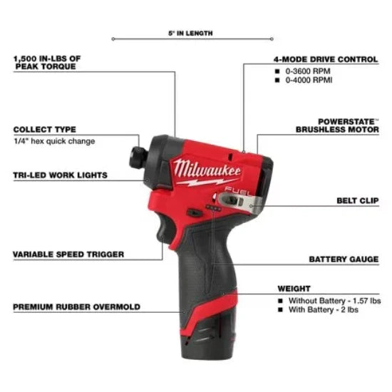 Milwaukee 3453-22 M12 FUEL™ 1/4