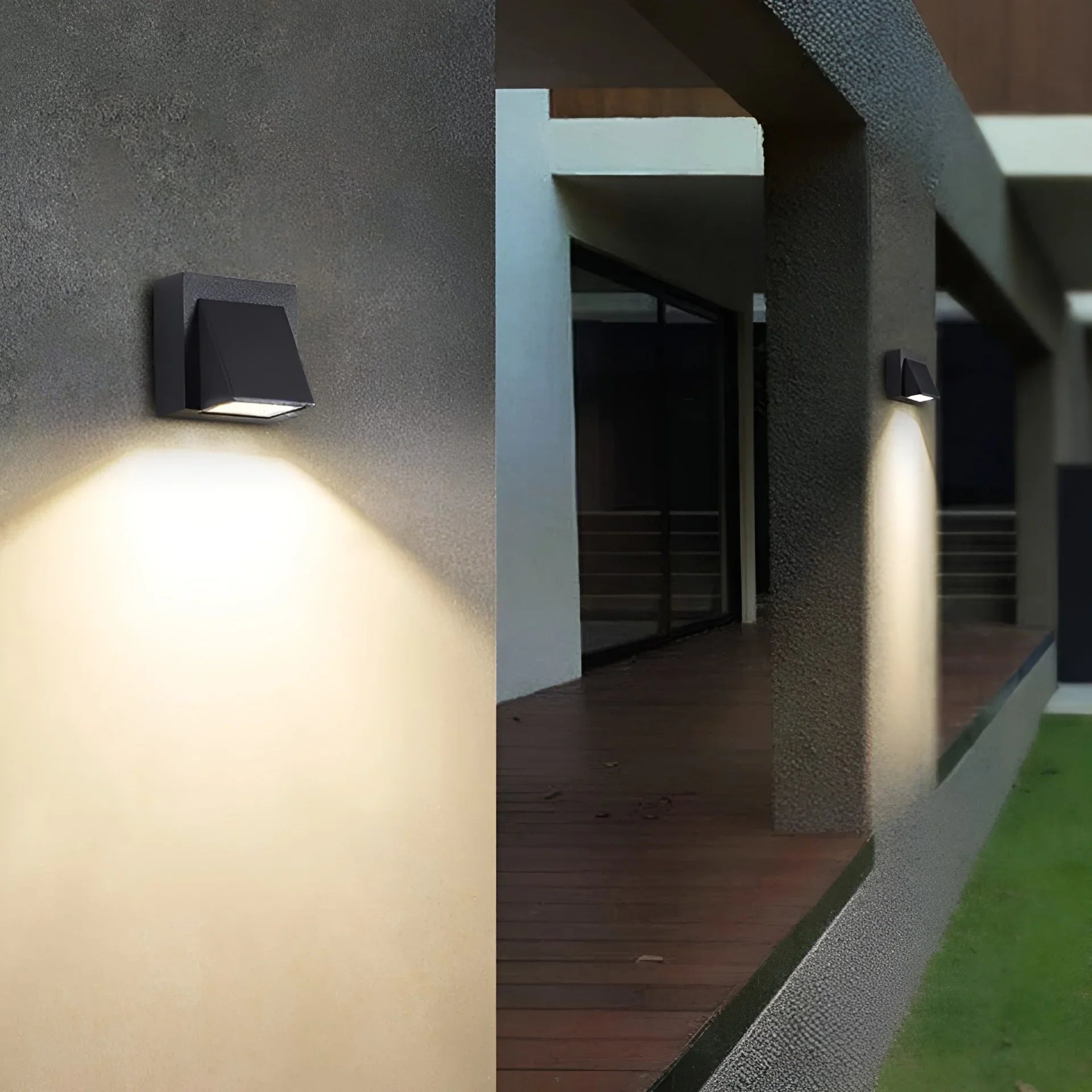 Modern Black Outdoor Aluminum Waterproof LED Wall Lightings For Garden, porch