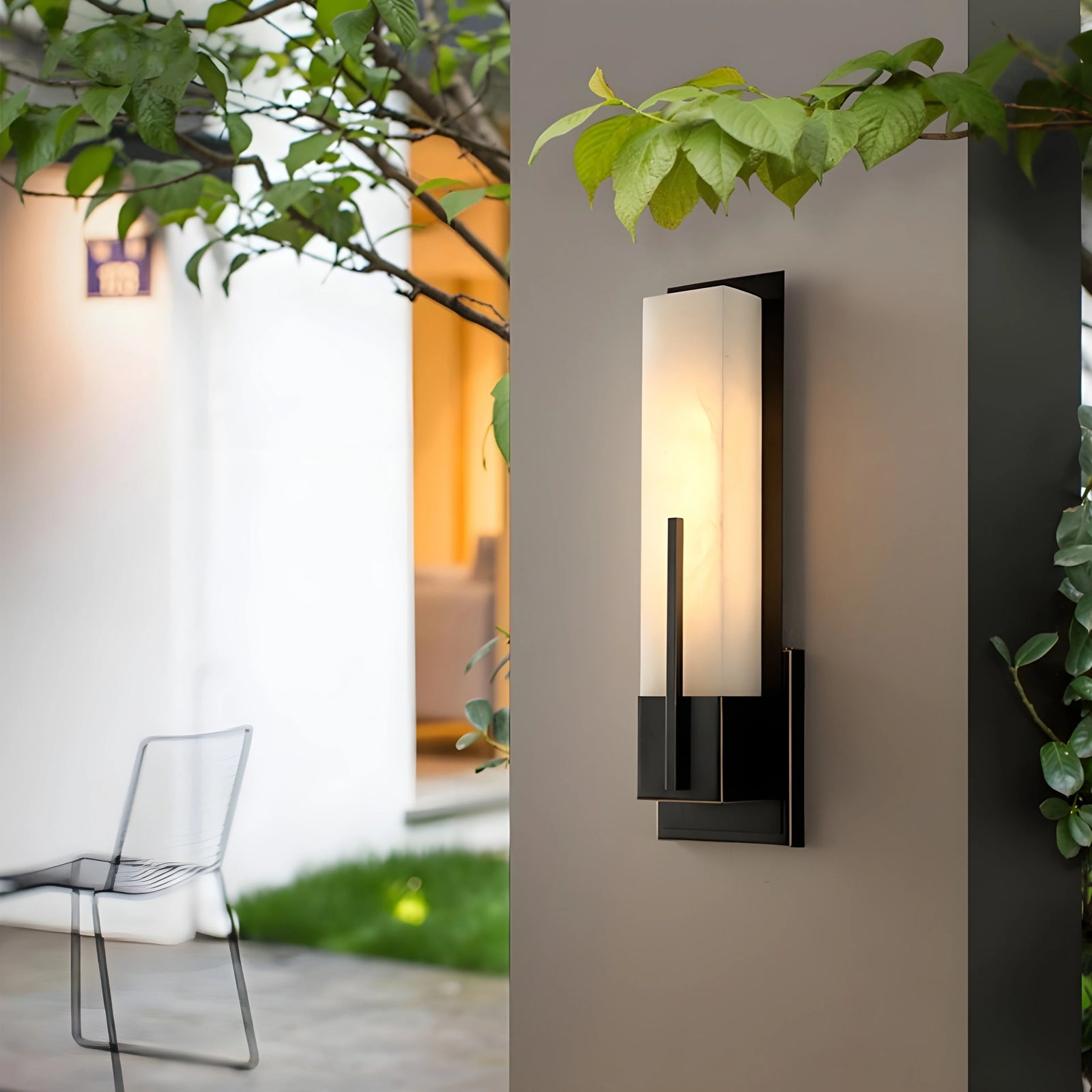 Modern Black/Gold Copper Outdoor Waterproof LED Wall Lamp For Garden