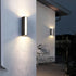 Modern Black Outdoor Waterproof Aluminum LED Wall Lamps For Porch, Garden