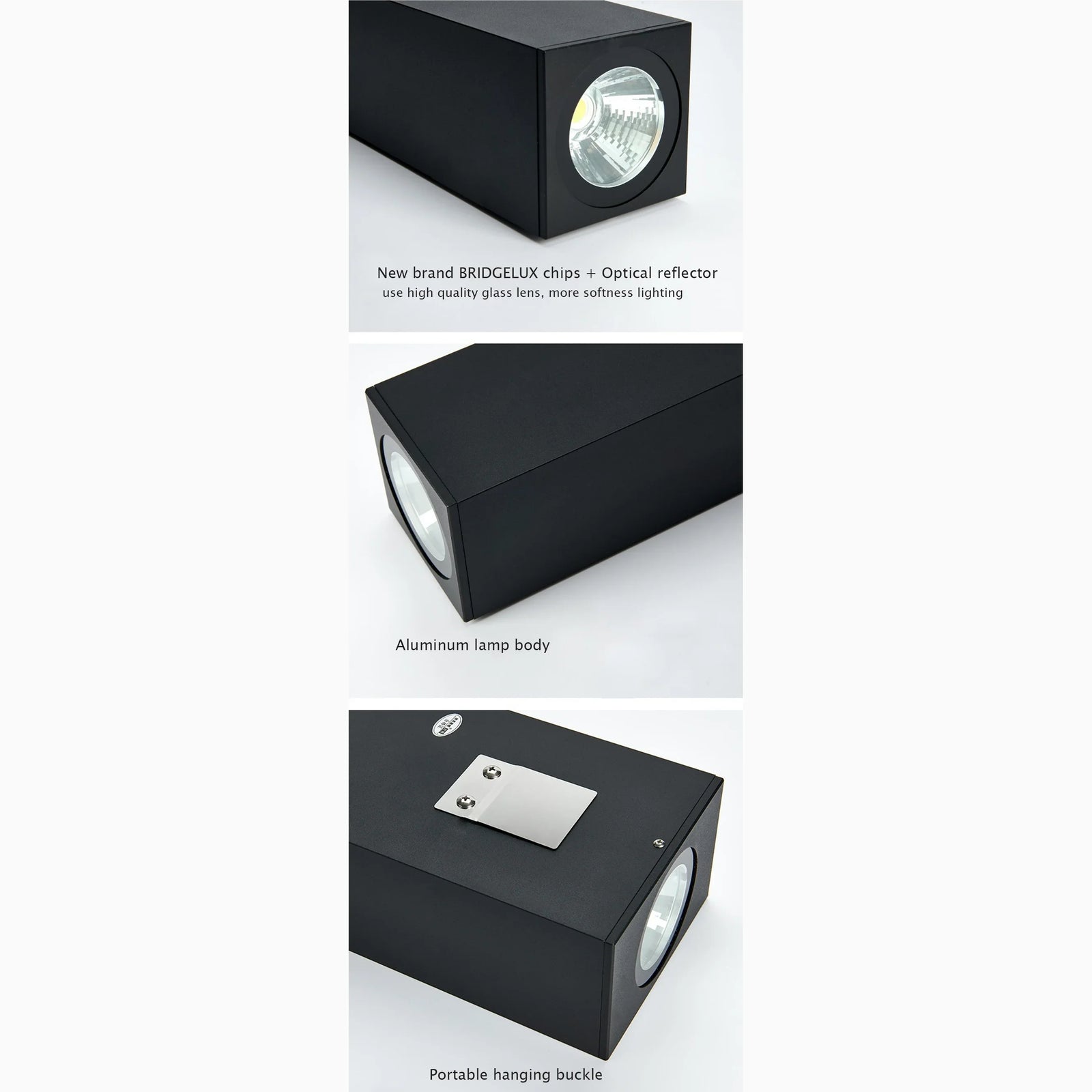 Modern Black/White Outdoor Waterproof Aluminum LED Wall Lamp For Garden