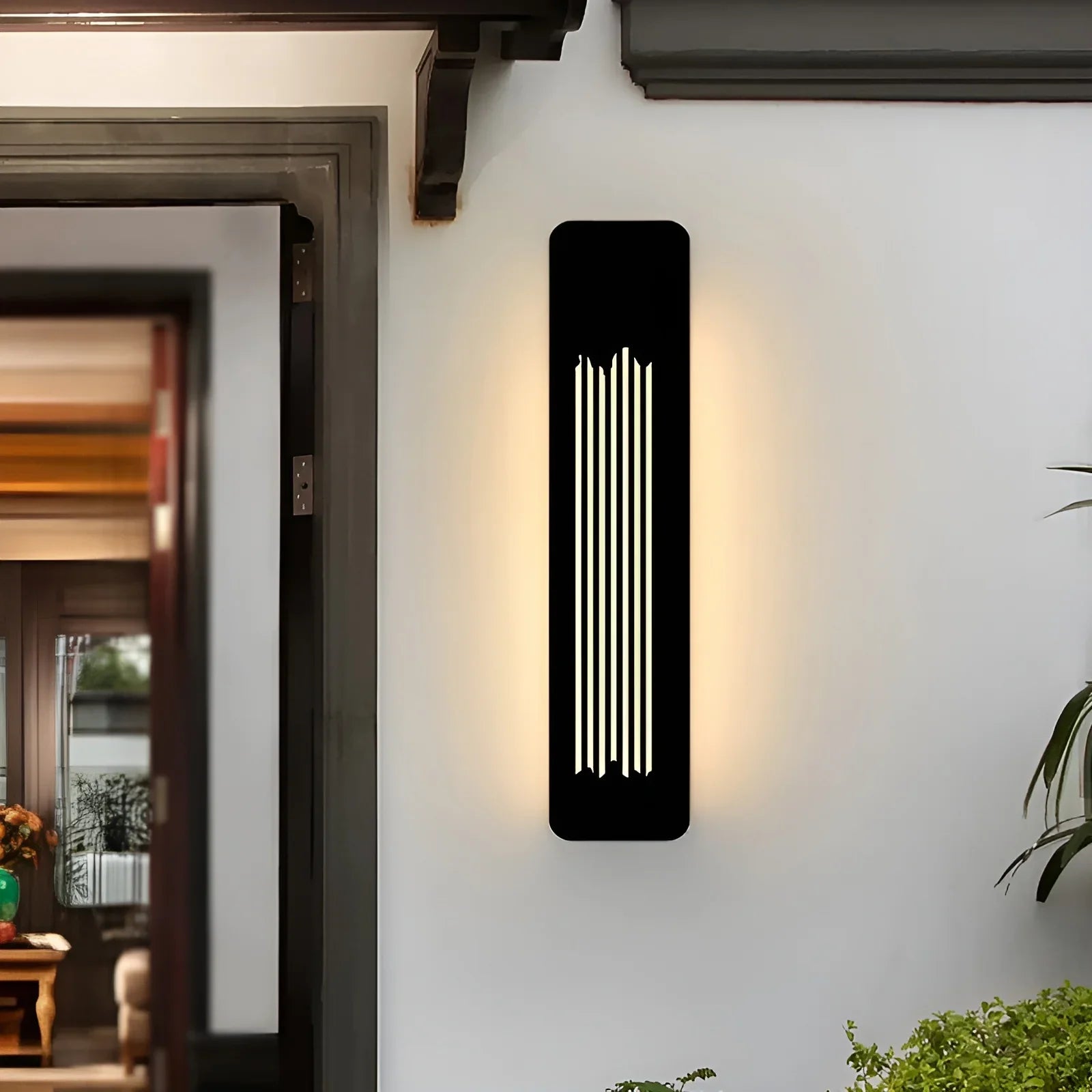 Modern Black Outdoor Waterproof LED Aluminum Wall lamps For Garden Porch