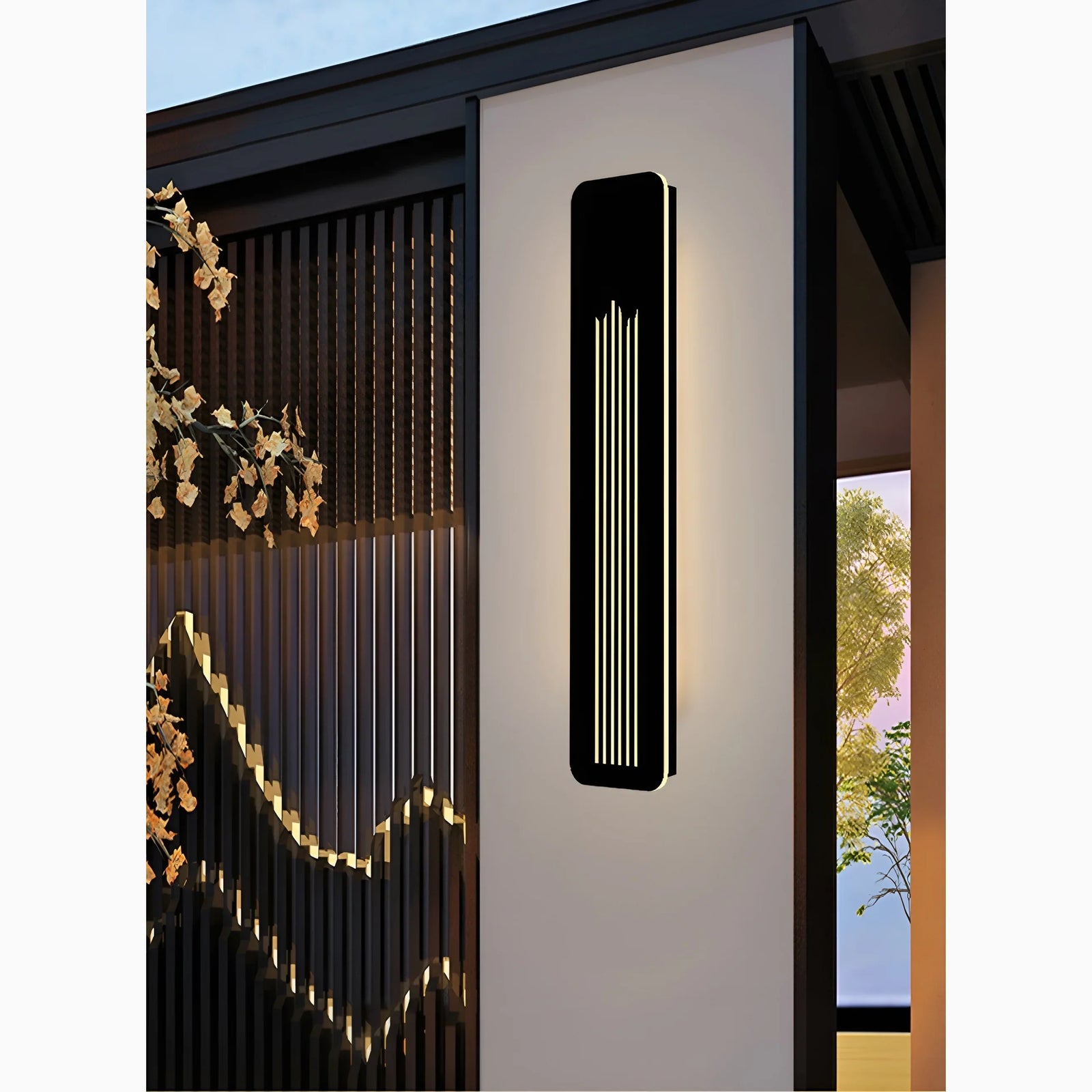 Modern Black Outdoor Waterproof LED Aluminum Wall lamps For Garden Porch