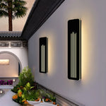 Modern Black Outdoor Waterproof LED Aluminum Wall lamps For Garden Porch