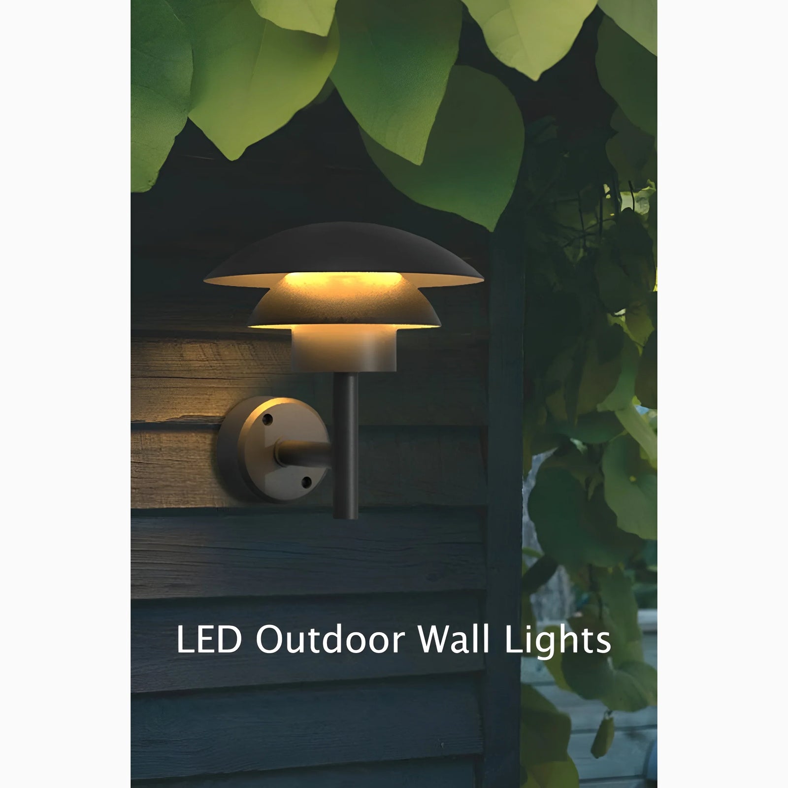 Modern Black Outdoor Waterproof LED Lighting Fixture for Garden, Villa