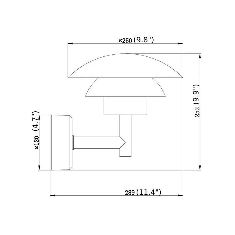 Modern Black Outdoor Waterproof LED Lighting Fixture for Garden, Villa